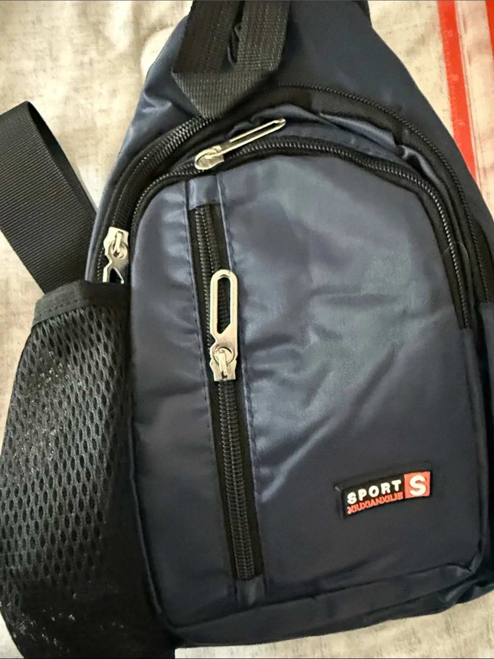 Source Unknown Navy Sport Sling Backpack for Men